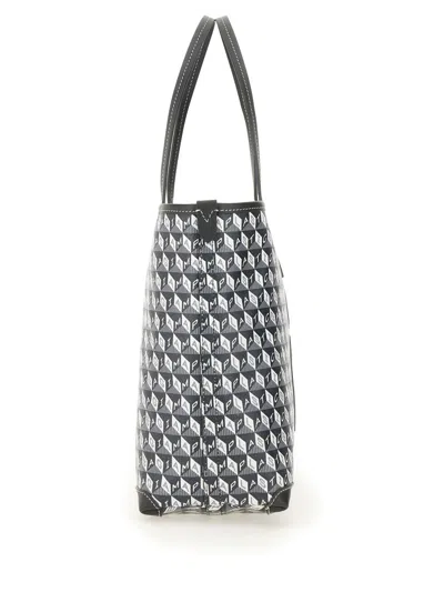Anya Hindmarch I Am A Plastic Bag Zipped Motif Tote Bag In Gray