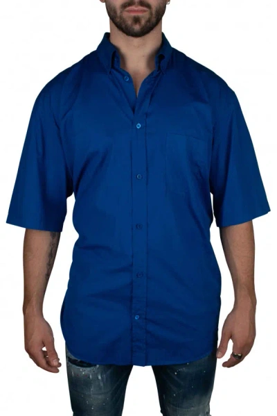 Balenciaga Men Shirt In Blue
