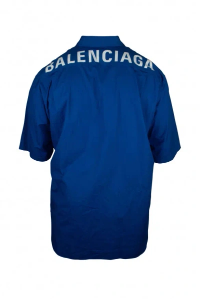 Balenciaga Men Shirt In Blue