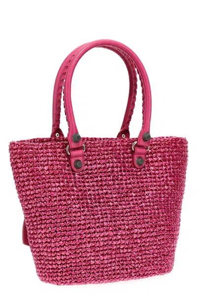 Balenciaga Le Cagole Panier Tote Bag Fuchsia In Pink