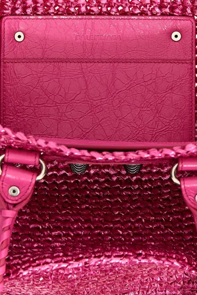 Balenciaga Le Cagole Panier Tote Bag Fuchsia In Pink