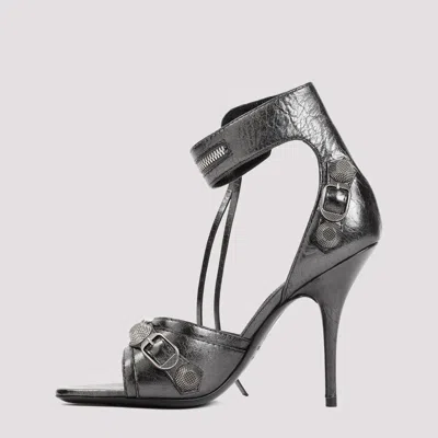 Balenciaga Cagole 110mm Sandals In Silver