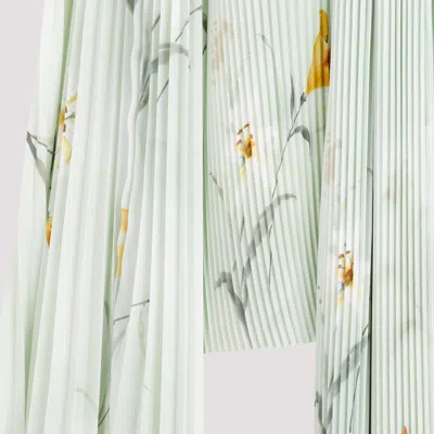 Balenciaga Cloak-inspired Floral Print Blouse In Green
