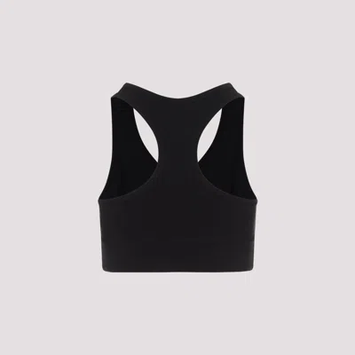 Balenciaga Sporty Reflective Logo Top Tops Black In Black