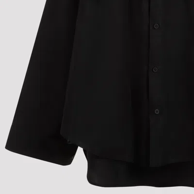 Balenciaga Suspended Cotton Poplin Dress In Black