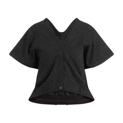 Balenciaga Tailored Pants Wool Top In Black