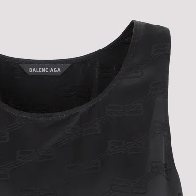 Balenciaga Abito Stile Canotta Bb Monogram Da Donna In Nero In Black
