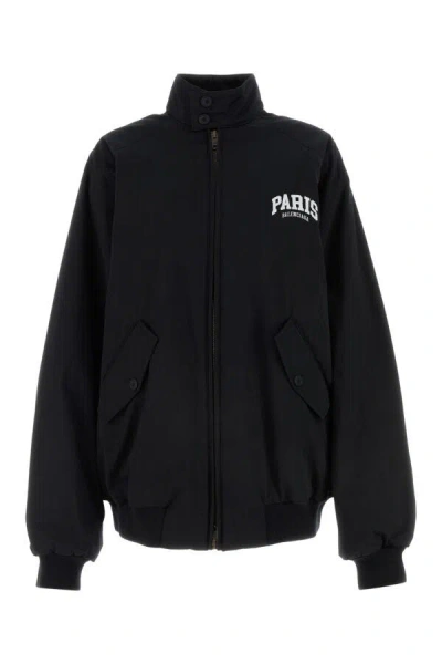 Balenciaga Jacket With Faux Fur Lining In Black