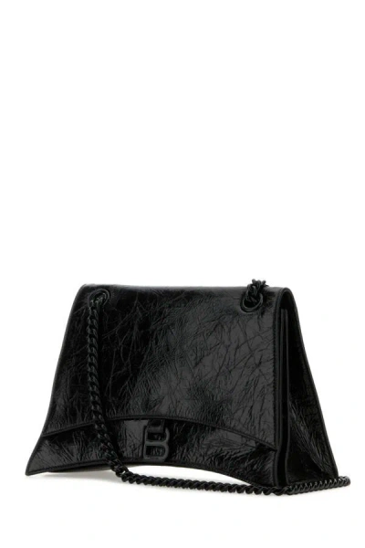Balenciaga Crush Medium Shoulder Bag In Black