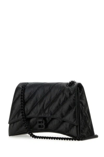 Balenciaga Crush Medium Shoulder Bag In Black