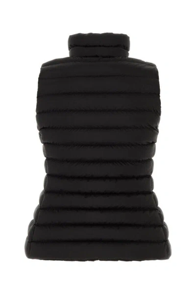 Balenciaga Sleeveless Quilted High Neck Jacket In Black