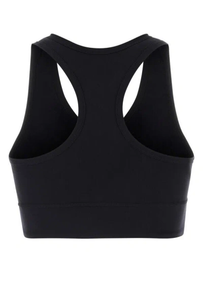 Balenciaga Sporty Reflective Logo Top Tops Black In Black