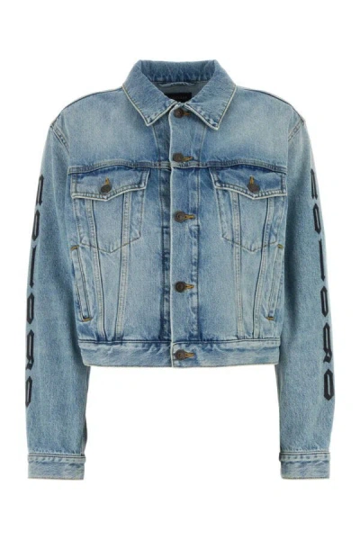 Balenciaga Denim Jacket In Blue