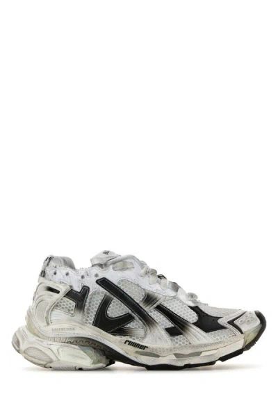Balenciaga Number Embroidered Toe Runner Sneakers In Multicolor
