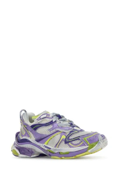 Balenciaga Purple Runner 2.0 Low Top Sneakers In Multicolor