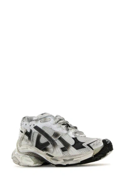 Balenciaga Number Embroidered Toe Runner Sneakers In Multicolor