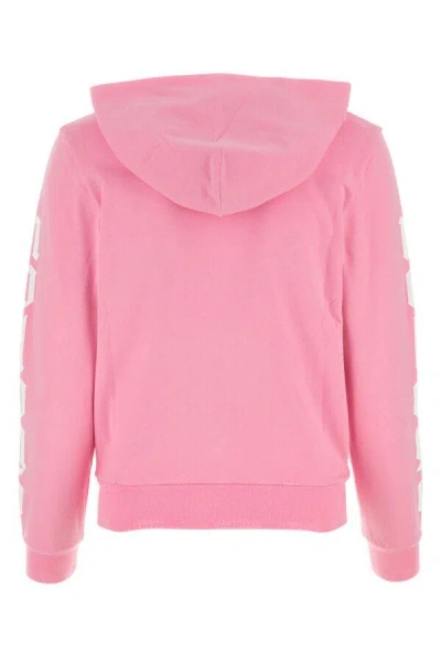 Balenciaga Stretch Cotton Sweatshirt With Front Pockets In Pink