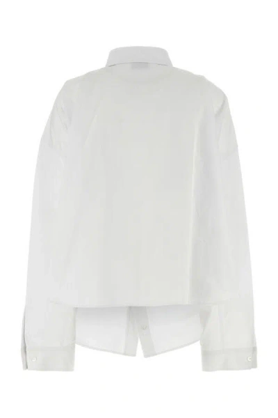 Balenciaga Poplin Oversize Shirt In White