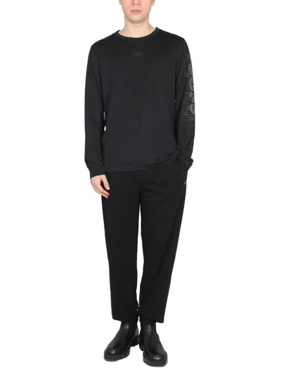 Hugo Boss Boss Men T-shirt With Logo In Black