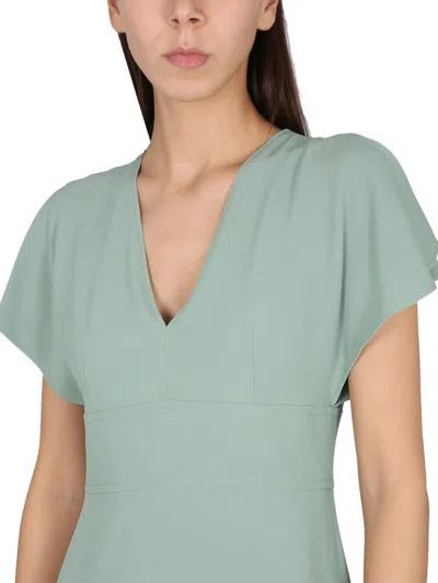 Shop Hugo Boss Boss Women V-neck Dress In Green