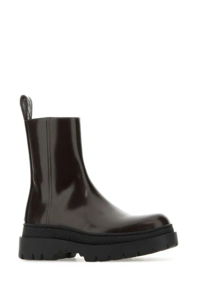Bottega Veneta 3.5cm Highway Leather Ankle Boots In Brown