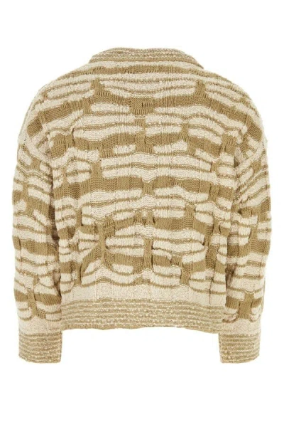 Bottega Veneta Embroidered Cotton Blend Sweater In Multicolor