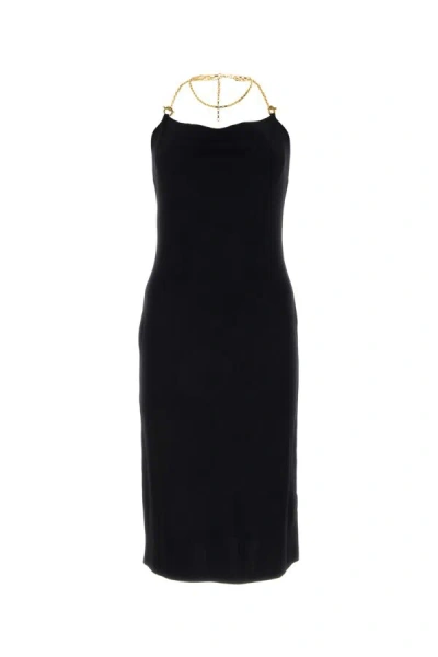 Bottega Veneta Sleeveless Midi Dress In Black