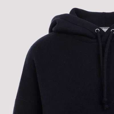 Bottega Veneta Cashmere Hooded Sweatshirt In Blue