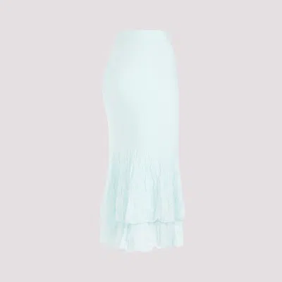 Bottega Veneta Cotton Midi Skirt For Women – Ss24 Collection In Blue