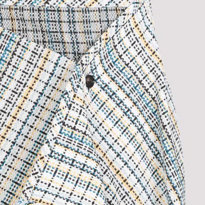 Bottega Veneta Women's Cotton Check Skirt | Size 40 | 782386v3g70 In Multicolor