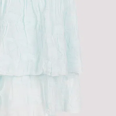 Bottega Veneta Cotton Midi Skirt For Women – Ss24 Collection In Blue