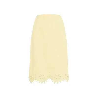 Bottega Veneta Embroidered Midi Skirt In Multicolor