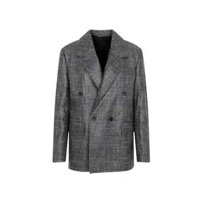 Bottega Veneta Printed Leather Jacket 38 In Black