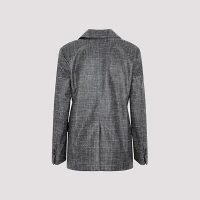 Bottega Veneta Printed Leather Jacket 38 In Black