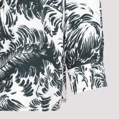 Bottega Veneta Multicolor Printed Silk Shirt In Gray