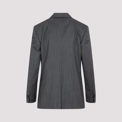 Bottega Veneta Chevron Pattern Jacket In Gray