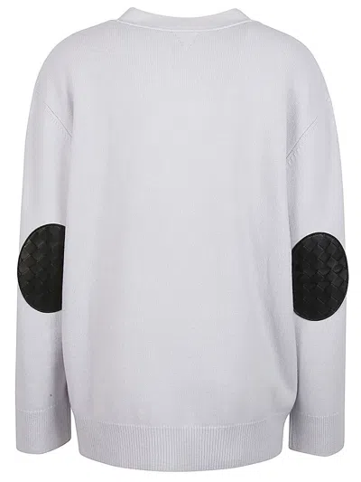 Bottega Veneta Classic Cashmere Cardigan With Intrec Patches In Multicolor