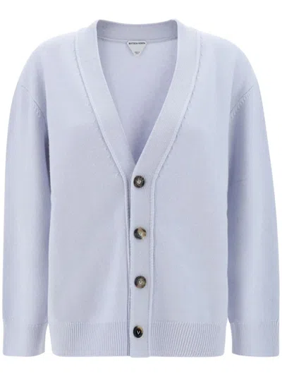 Bottega Veneta Classic Cashmere Cardigan With Intrec Patches In Multicolor