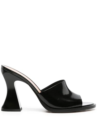 Bottega Veneta Cha-cha Patent Leather Mules In Multicolor
