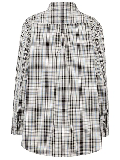 Bottega Veneta Women Checked Cotton Shirt In Multicolor