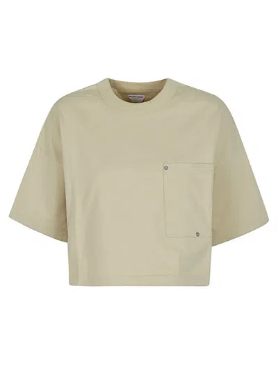 Bottega Veneta Short T-shirt With Round Neck In Multicolor