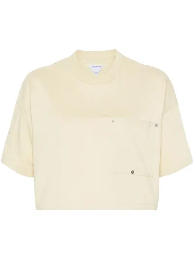Bottega Veneta Short T-shirt With Round Neck In Multicolor