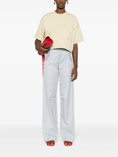 Bottega Veneta Short T-shirt With Round Neck In Multicolor