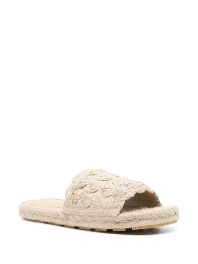 Bottega Veneta Round Head Flat-soled Slippers In Multicolor