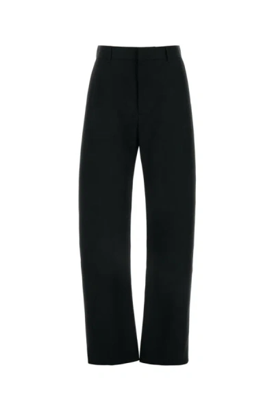 Bottega Veneta Pleated Cotton-twill Wide-leg Pants In Multicolor