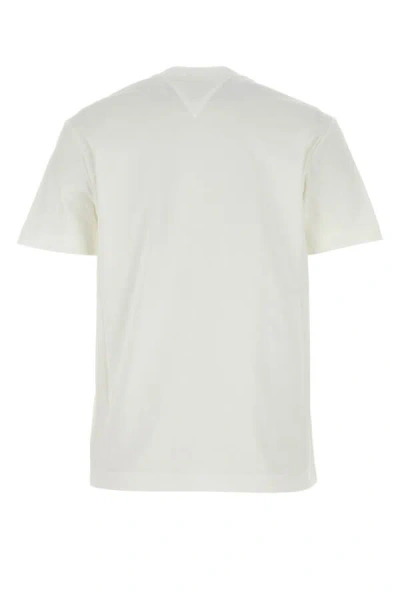 Bottega Veneta Crew Neck Embroidered Detail Short Sleeves Top In White