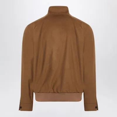 Burberry Luxe Cashmere Harrington Jacket In Brown