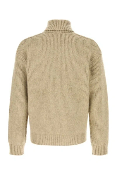 Burberry Men Beige Wool Blend Sweater In Brown