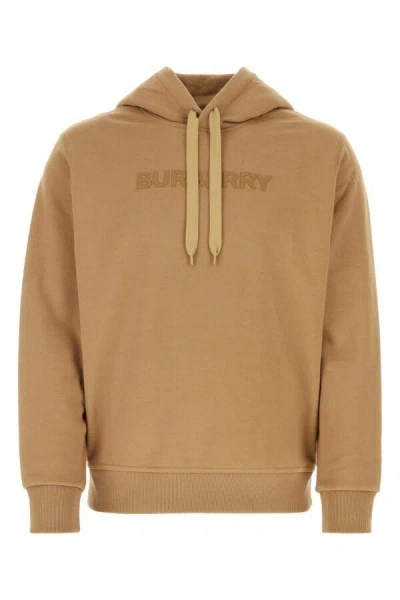 Burberry Biscuit Cotton Sweatshirt In Brown