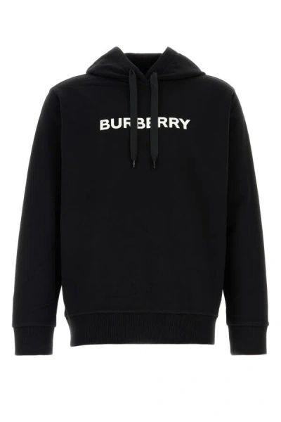 Burberry Black Cotton Sweatshirt In Black
